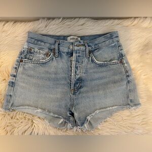 AGOLDE Parker Light Blue Denim Shorts